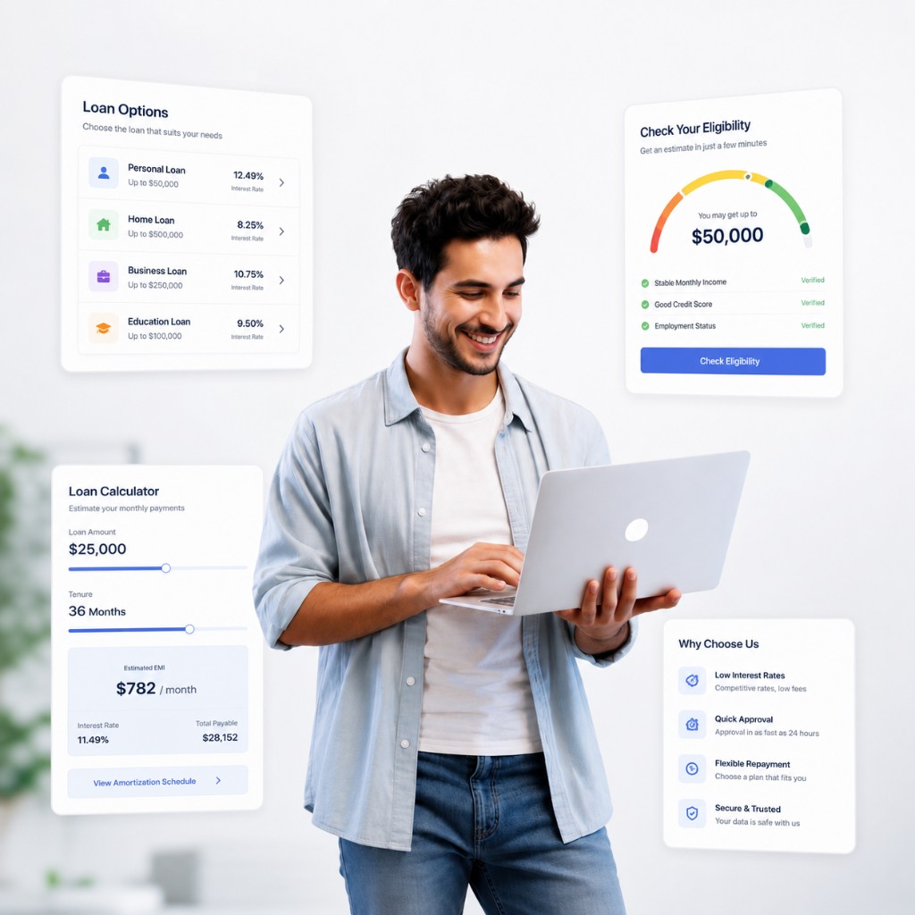 Apply for a loan online from any device